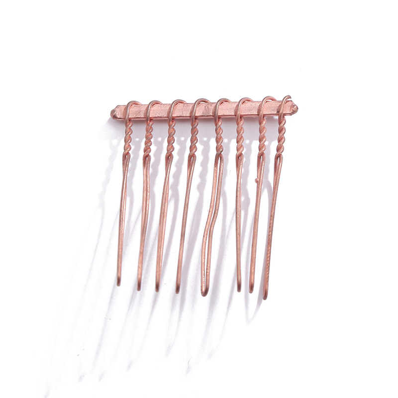 Handmade hair comb made of red copper