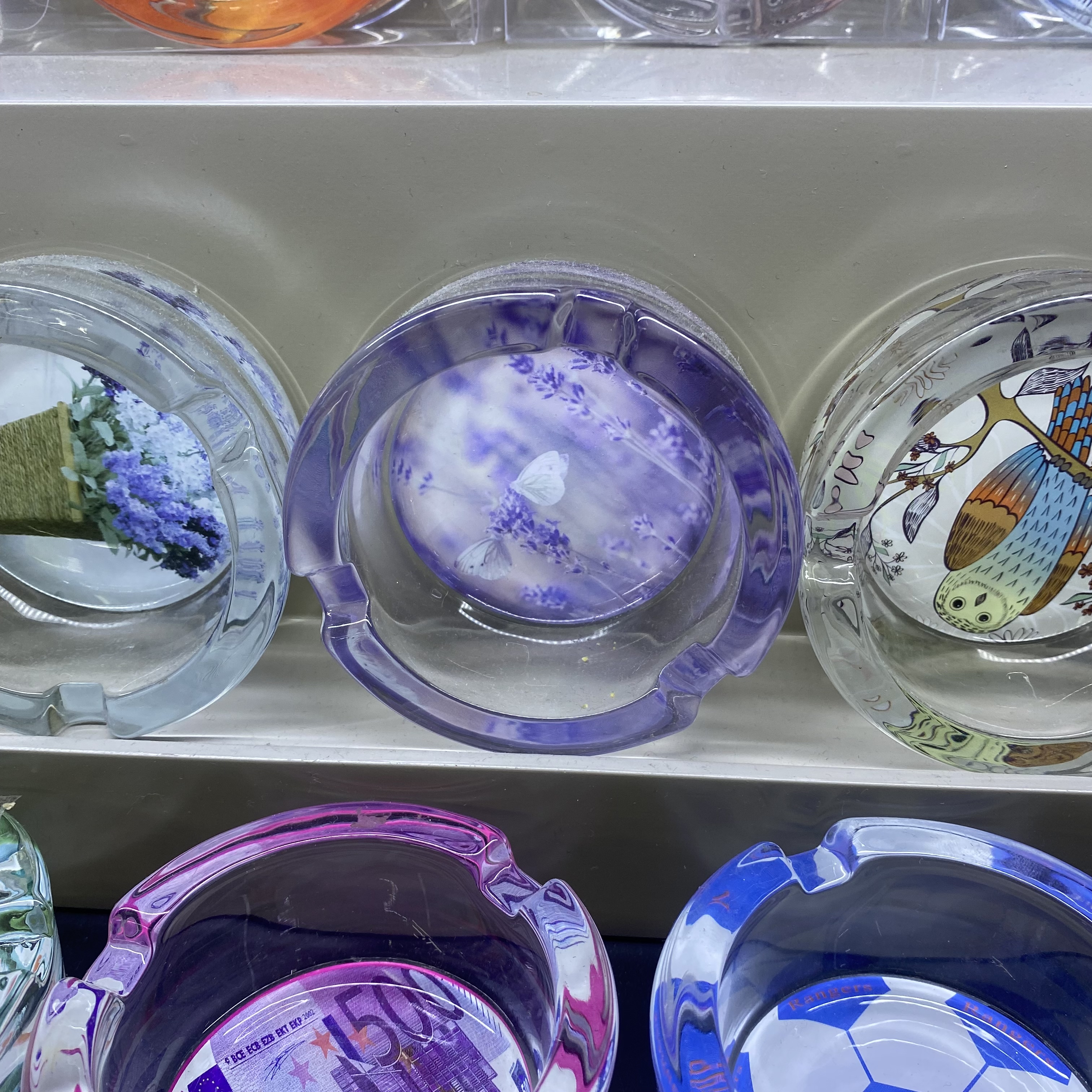 圆形马口铁印花美钞烟灰缸个性旋转盖创意烟缸可定制14新奇美01