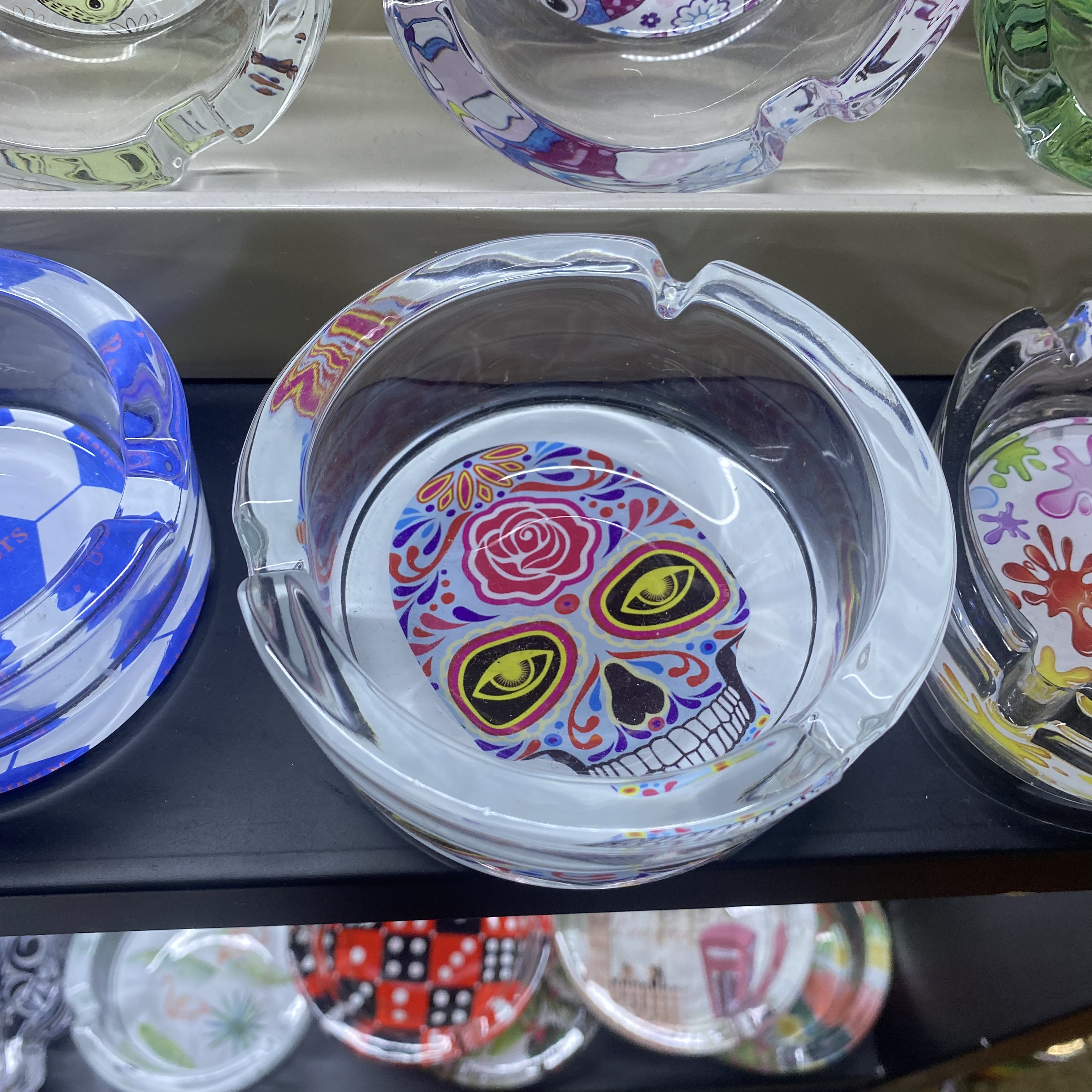 圆形马口铁印花美钞烟灰缸个性旋转盖创意烟缸可定制11新奇美01