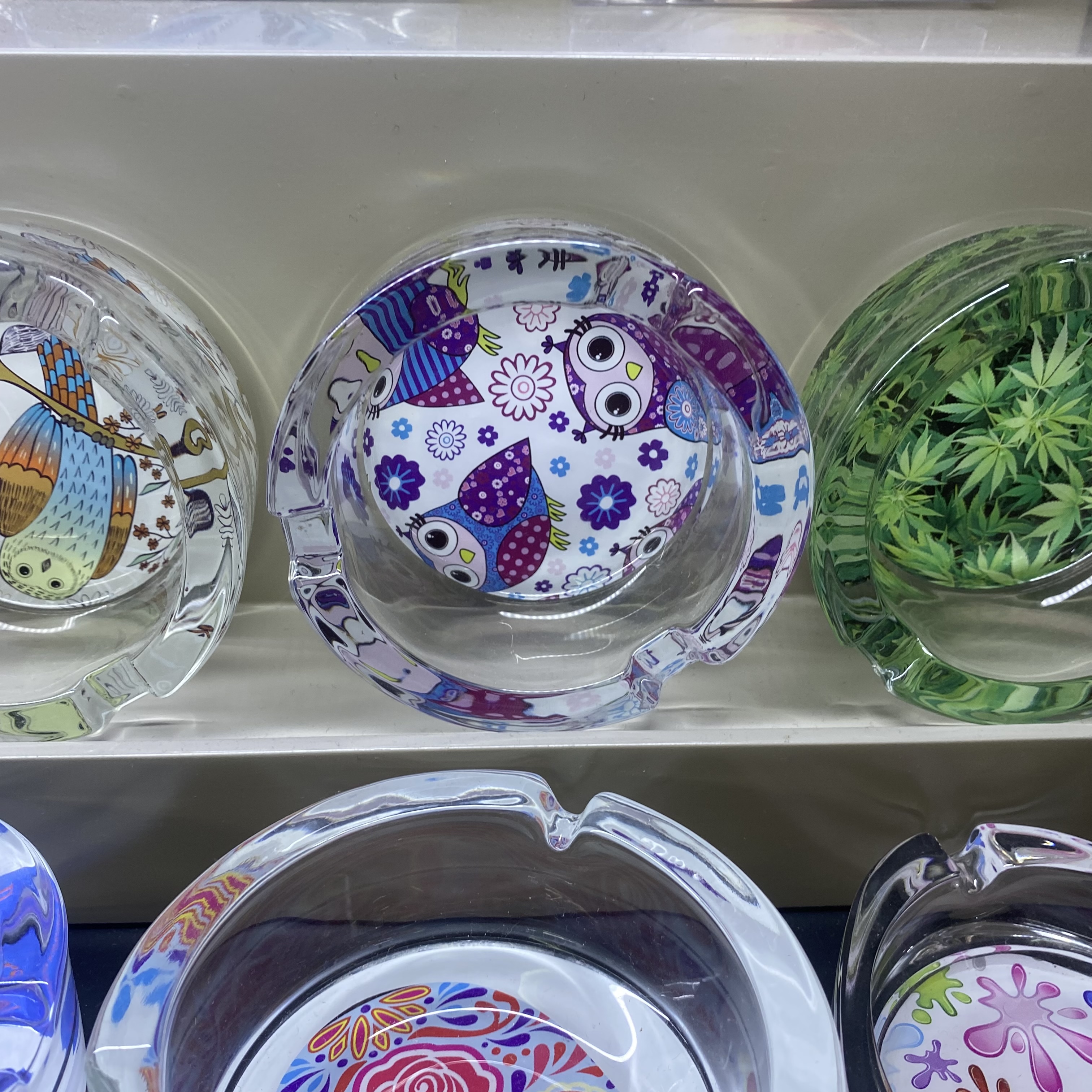 圆形马口铁印花美钞烟灰缸个性旋转盖创意烟缸可定制13新奇美01