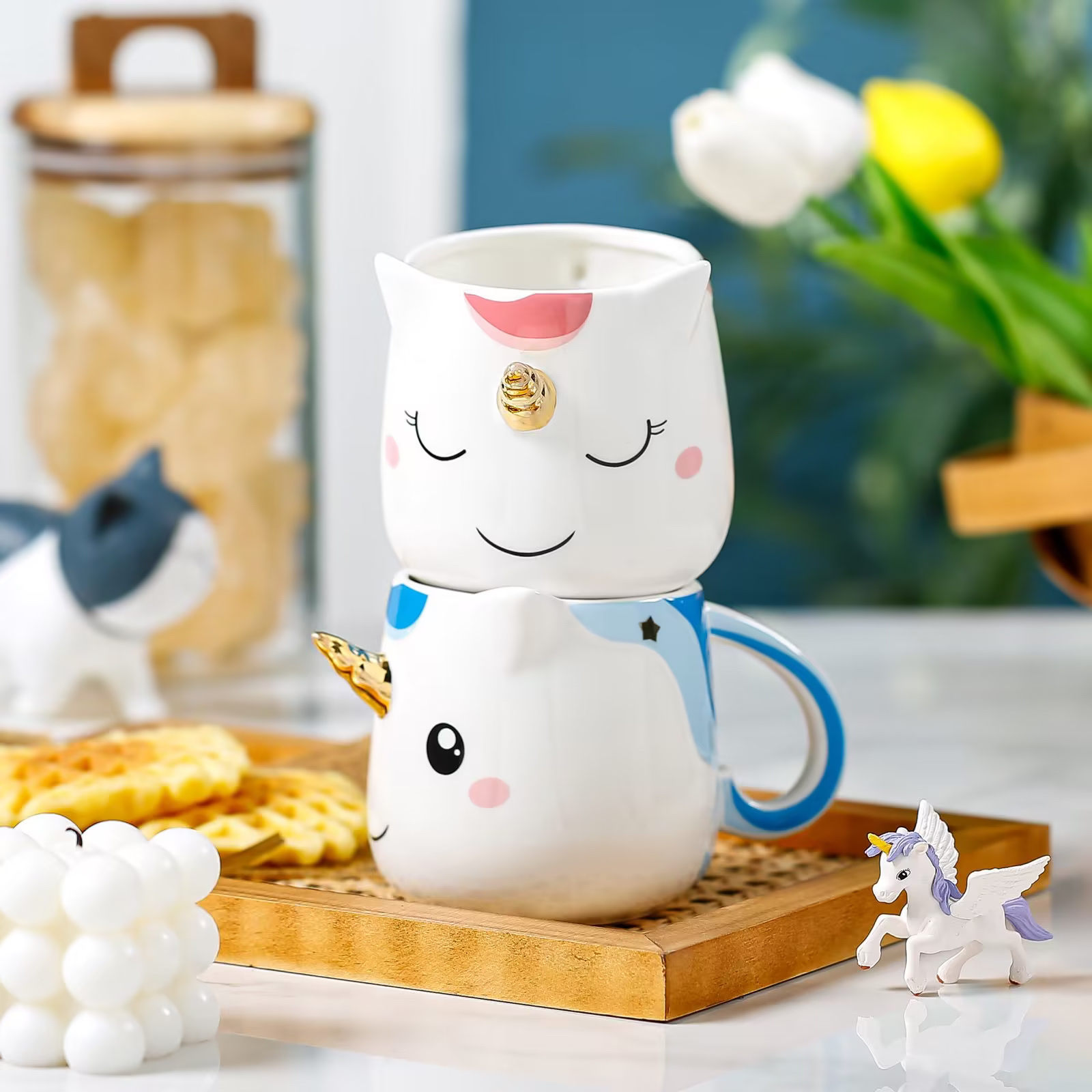 Ceramic cups, unicorn cups, mugs, milk cups, juice cups, coffee cups, gift cups, cartoon cups, ceramic tableware