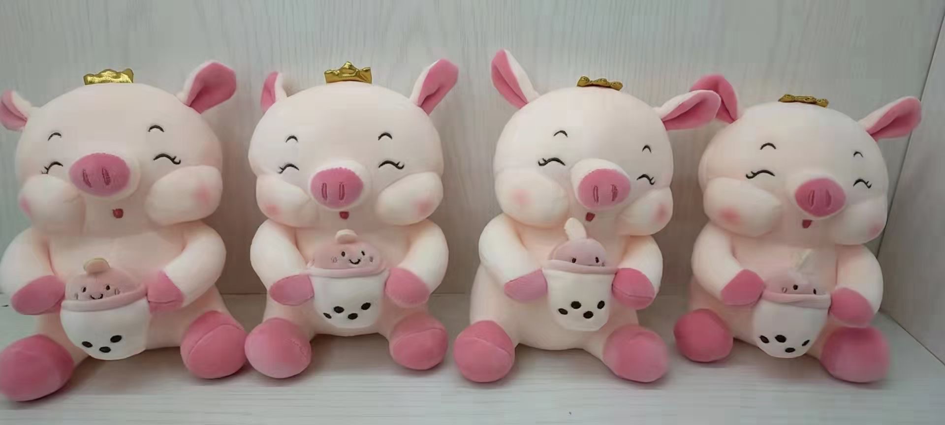 A wonderful plush toy of a smiling pig