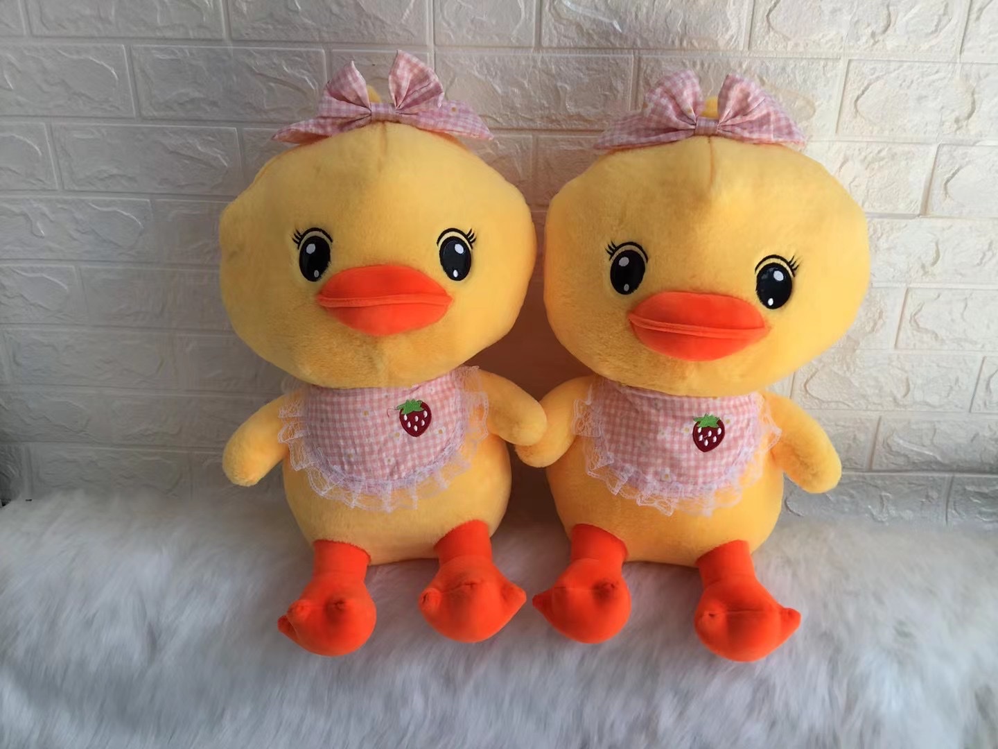 A wonderful plush toy of a scarf duck