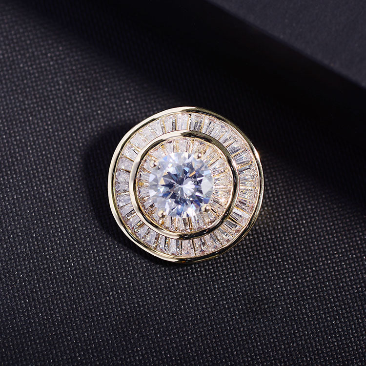 0 New Korean-style fashionable round retro small collar pin, personalized and simple small accessory, personalized and simple in stock, new small size 003 Personalized and simple clothing decoration, trendy, fun and elegant for both men and women Specification image