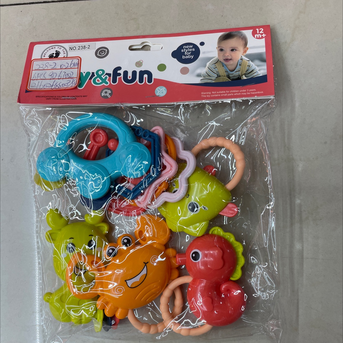 【6件套装摇铃】内装混款混色装摇铃卡头袋装环保摇铃/100