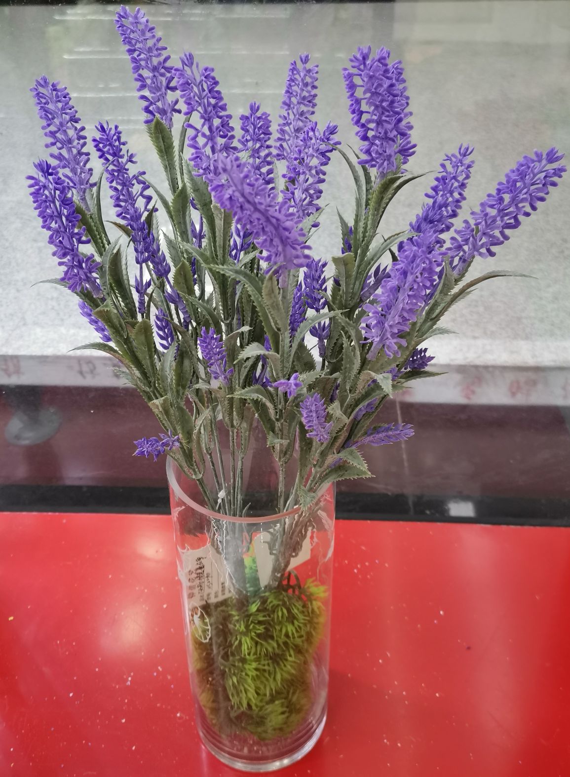 Simulated 7-head lavender green plant and aquatic plant engineering flowers Application Scenario