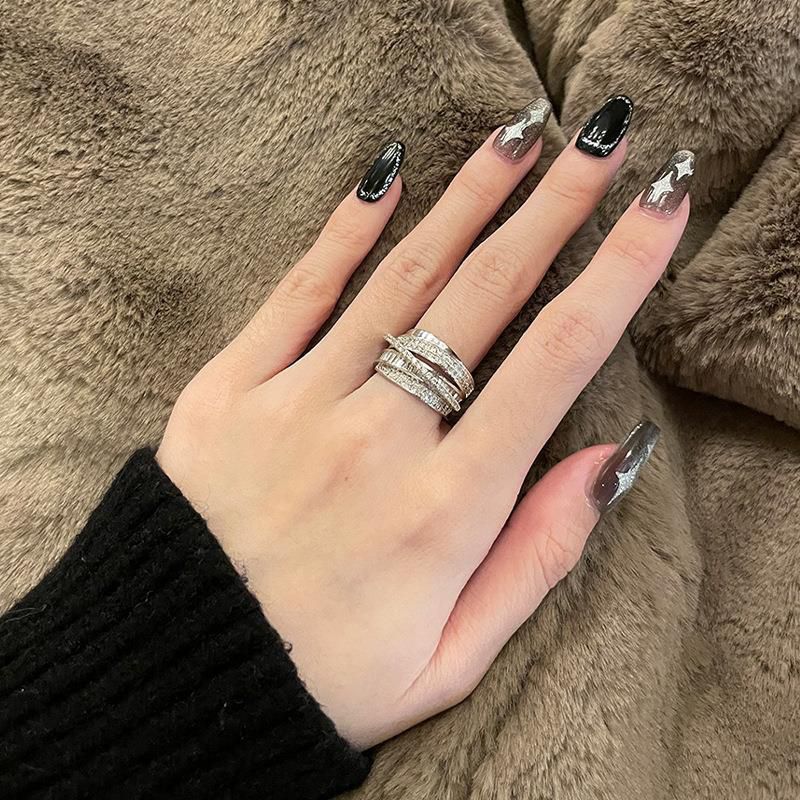 Xin 'ai Lian -0094 New Zircon copper-plated personalized ring, exuding a sense of sophistication for women Specification image