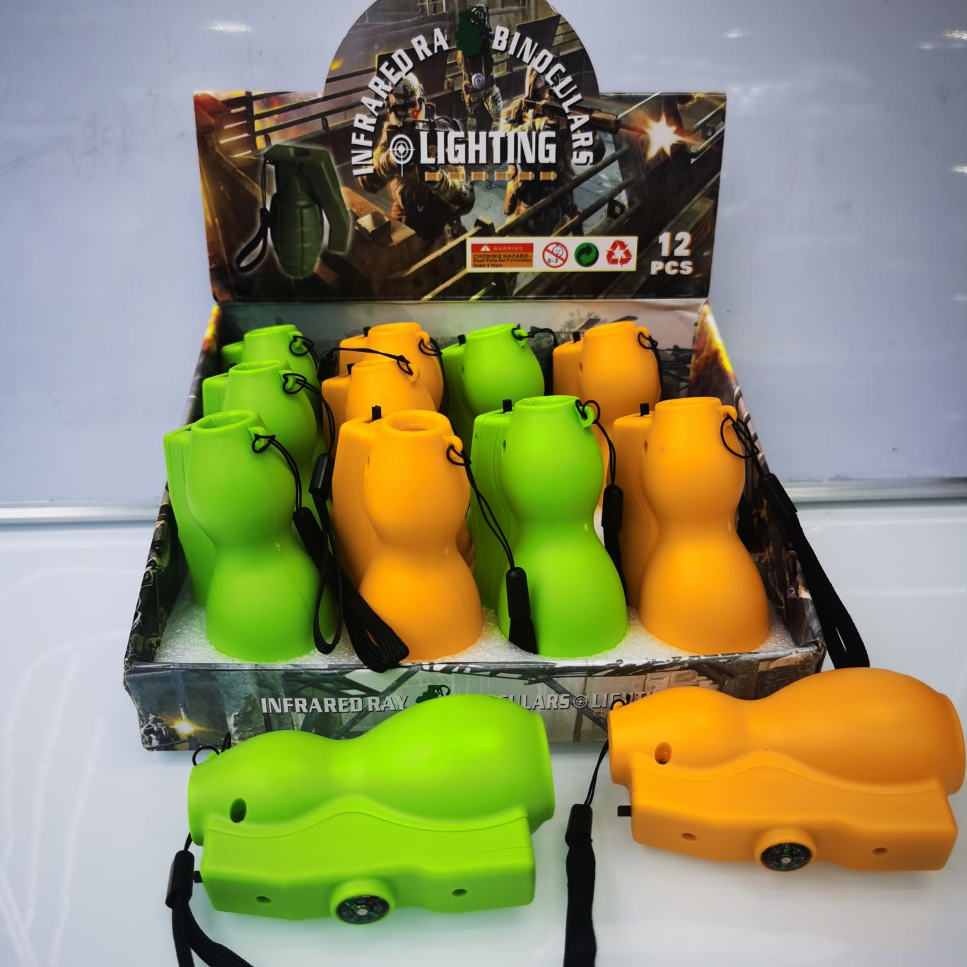 Children's telescope, outdoor toy, laser three-in-one details Picture