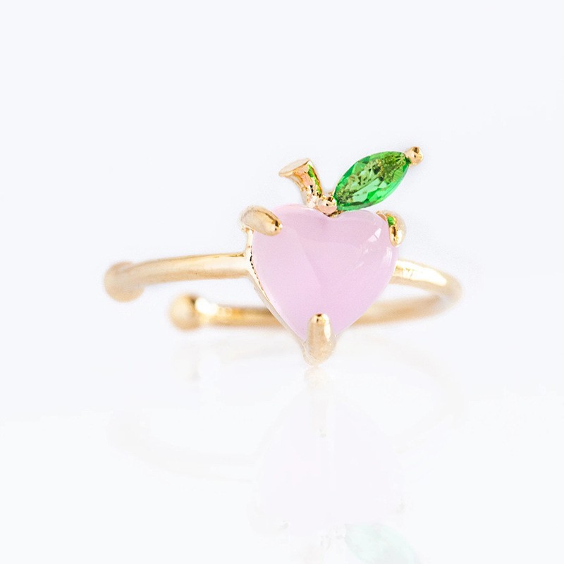A popular cross-border jewelry item from Europe and America on Instagram, featuring colorful zirconium cherries, peaches, tropical fruits, and gold-plated ear bone clips for women detail image 8