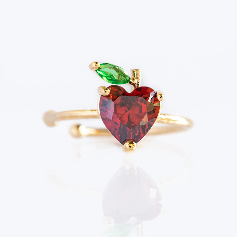A popular cross-border jewelry item from Europe and America on Instagram, featuring colorful zirconium cherries, peaches, tropical fruits, and gold-plated ear bone clips for women detail image 10