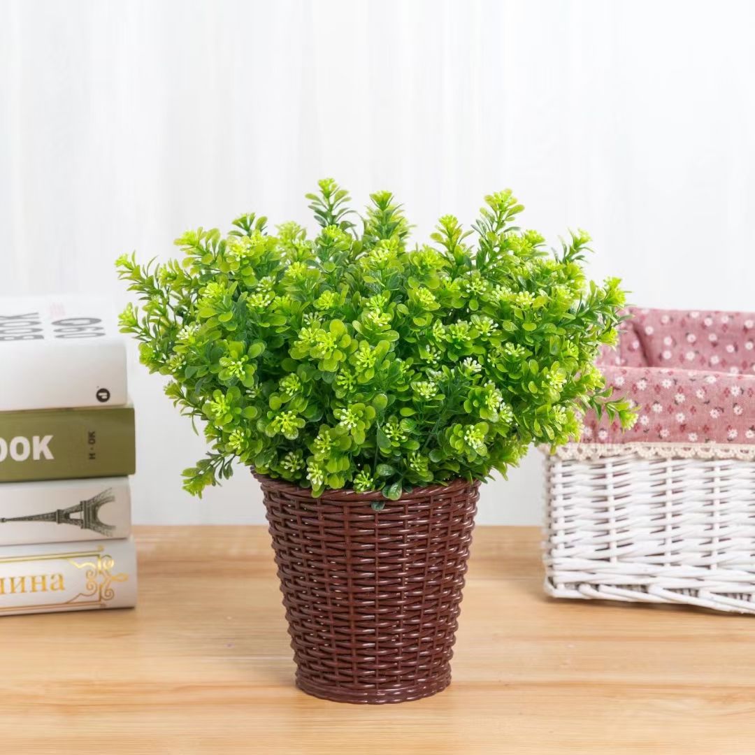 Simulated 7-fork Milan grass flower arrangement accessories details Picture