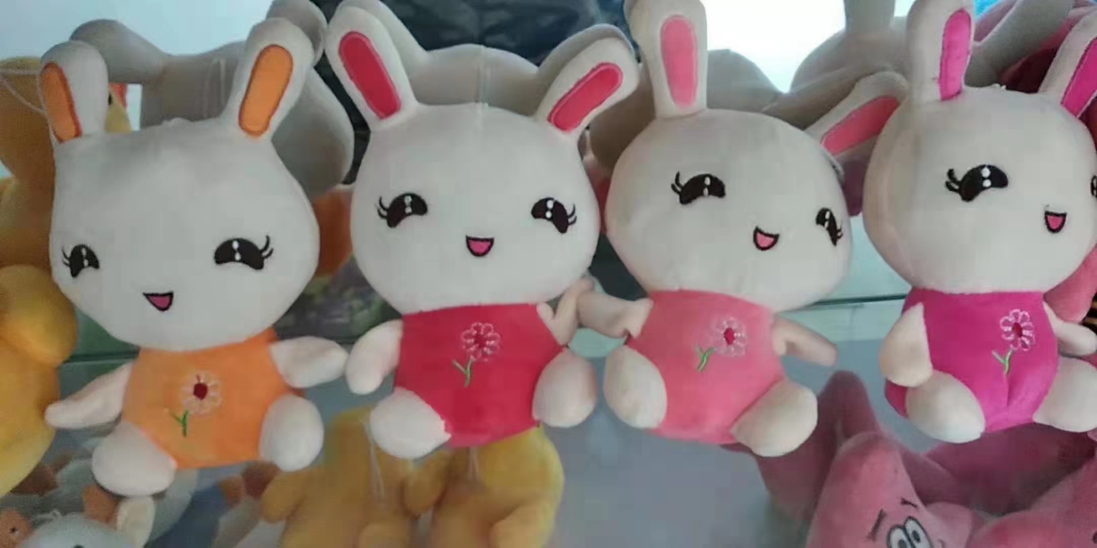 毛绒玩具透花兔子熊玩具玩偶公仔毛绒爆款涤纶1