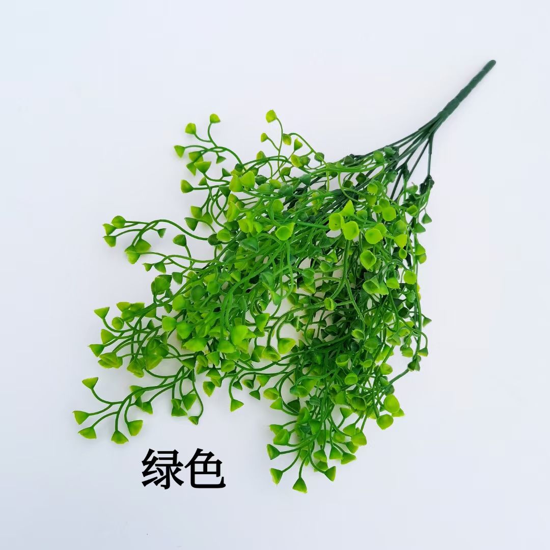 Simulated plastic aquatic plant 7-forked golden bell grass Item Picture