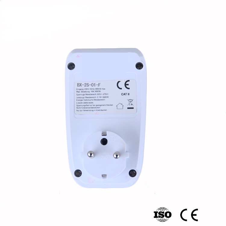 Digital display smart power energy with EU plugs and sockets, multiple LCD display power sockets details Picture