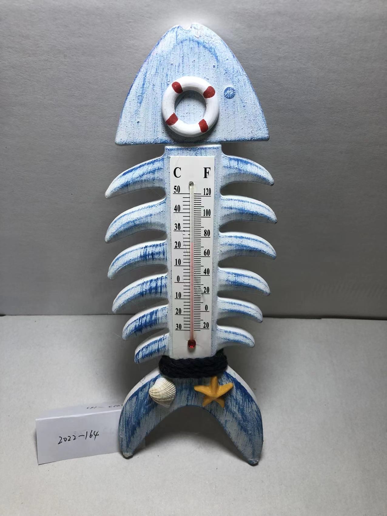 地中海风海洋装饰鱼骨温度计装饰工艺海洋01