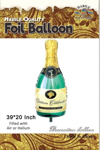 酒瓶造型铝膜气球大号酒瓶派对装饰气球