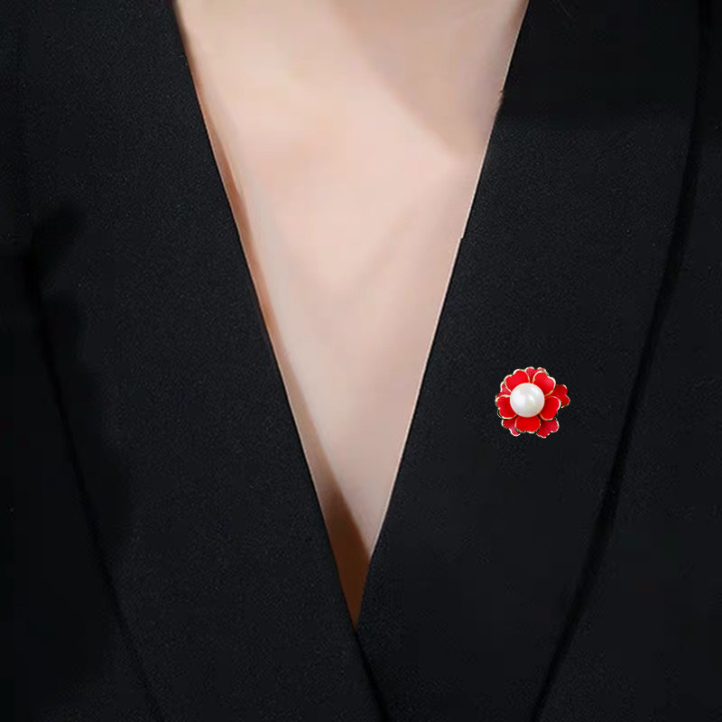 Korean-style fashionable casual fashion trend flower brooch, versatile creative fashion accessory, personalized small collar pin, personalized style details Picture