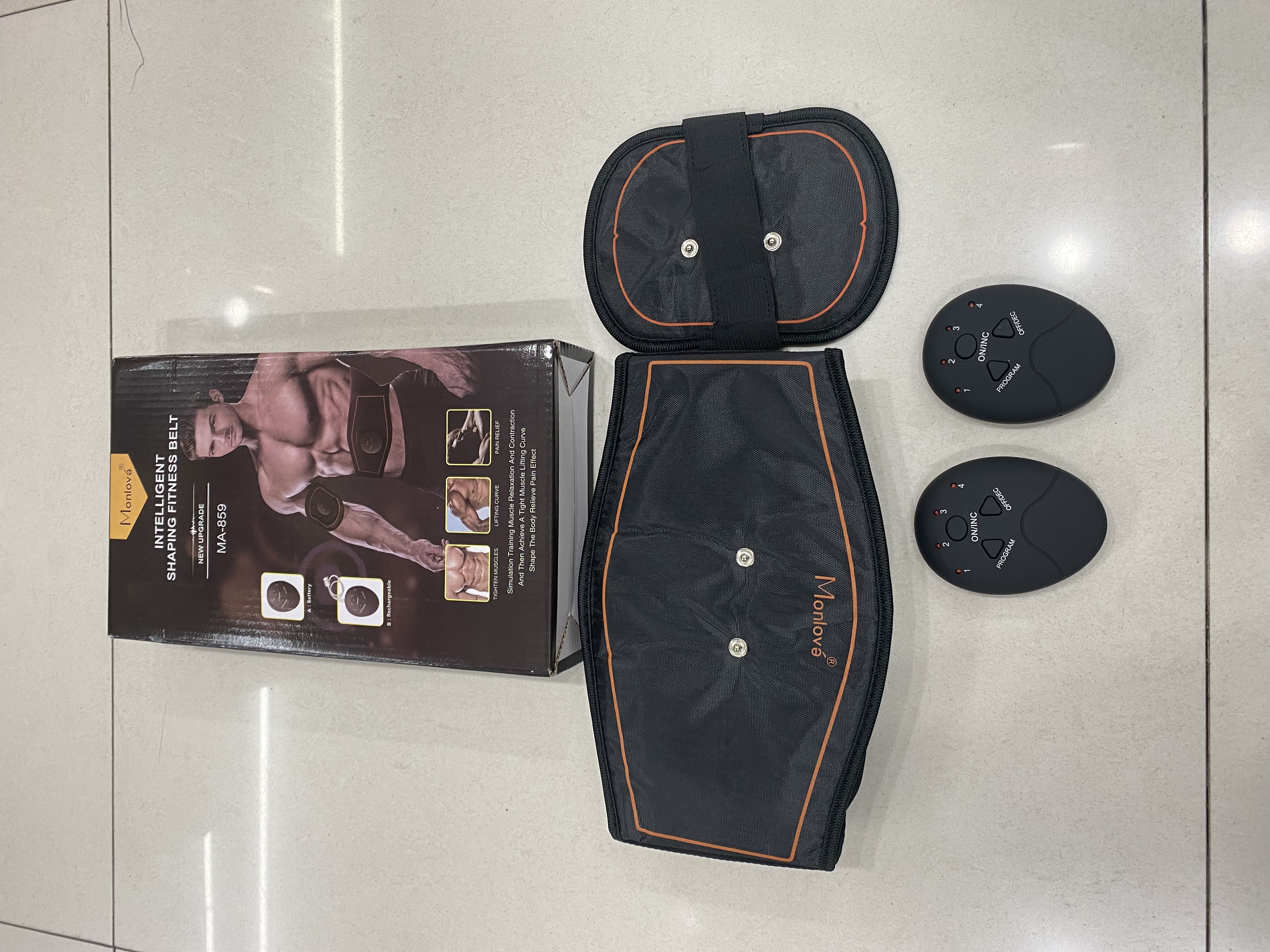 Abdominal muscle patch - Battery spray paint
