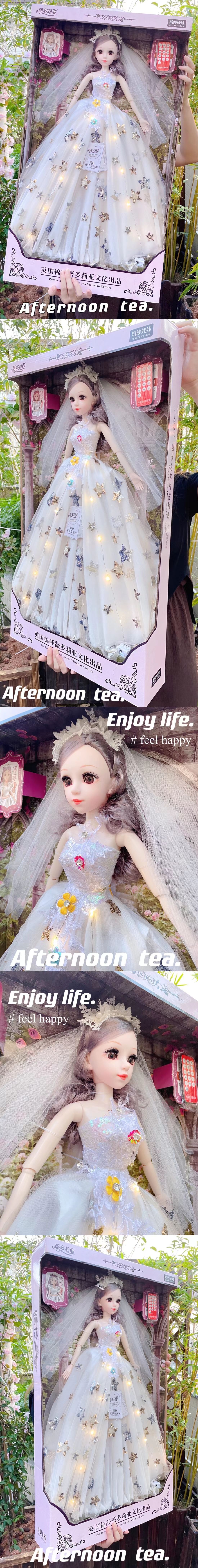 80 cm barbie doll girl simulation toy Large princess set Talking doll birthday gift limited edition event 🌈 # 80 cm exquisite gift box with remote control doll Application Scenario