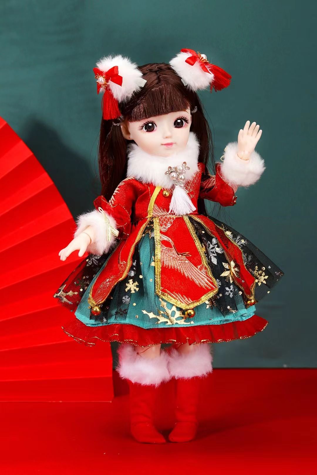 The limited edition New Year smart doll can tell stories and sing. The New Year gift clothes for girls are exquisite details Picture