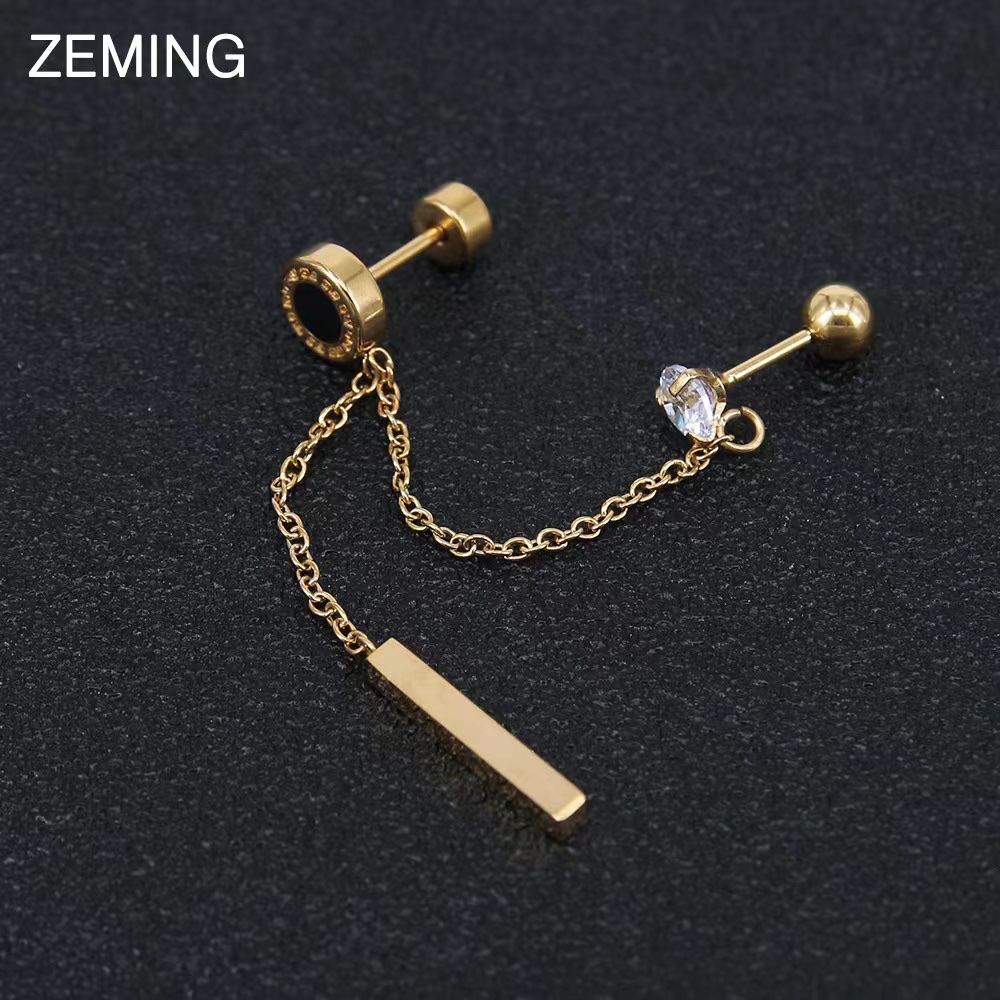 耳钉 /双耳洞耳钉/不锈钢耳钉/不锈钢细节图