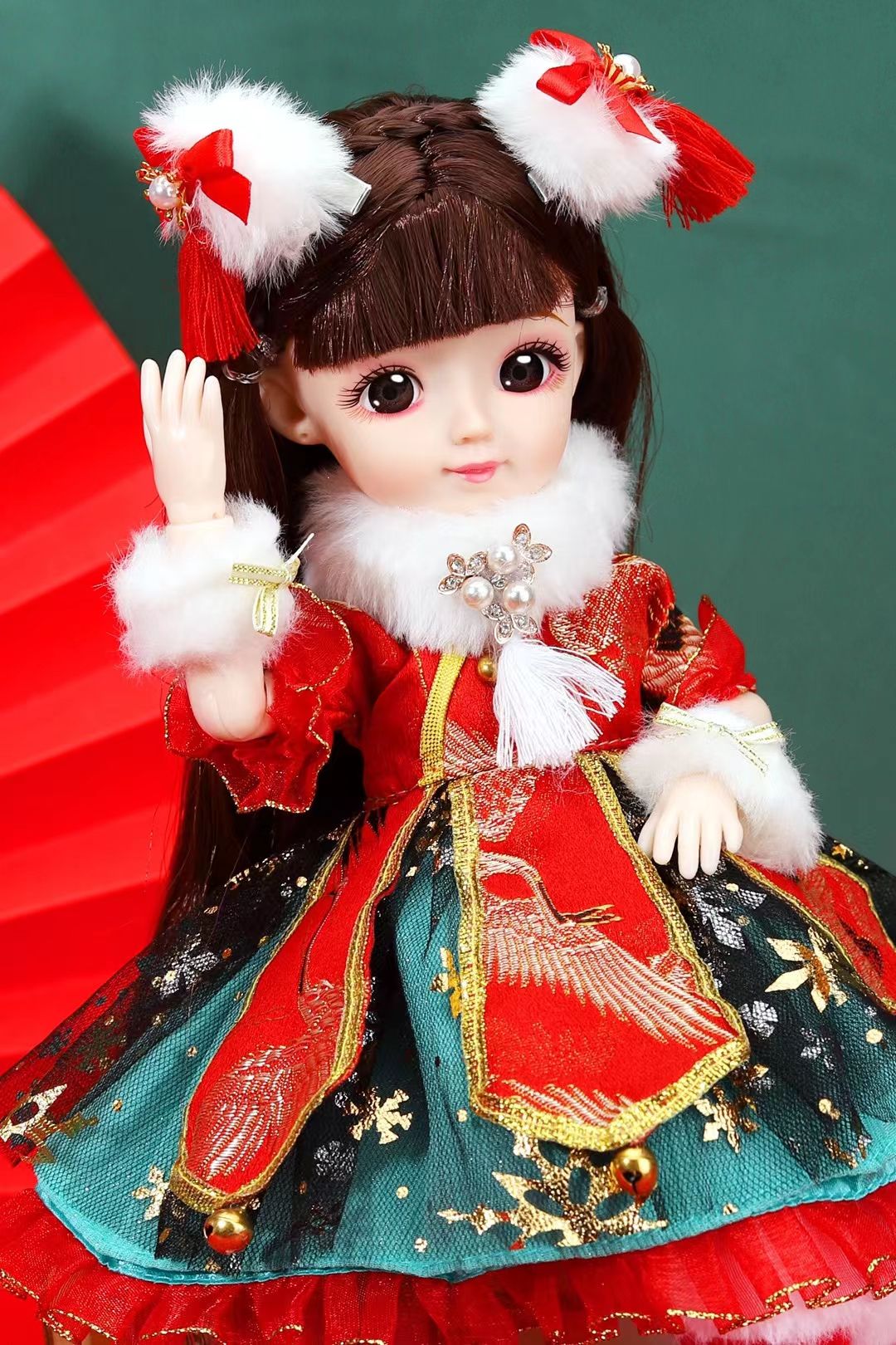 The limited edition New Year smart doll can tell stories and sing. The New Year gift clothes for girls are exquisite detail image 9