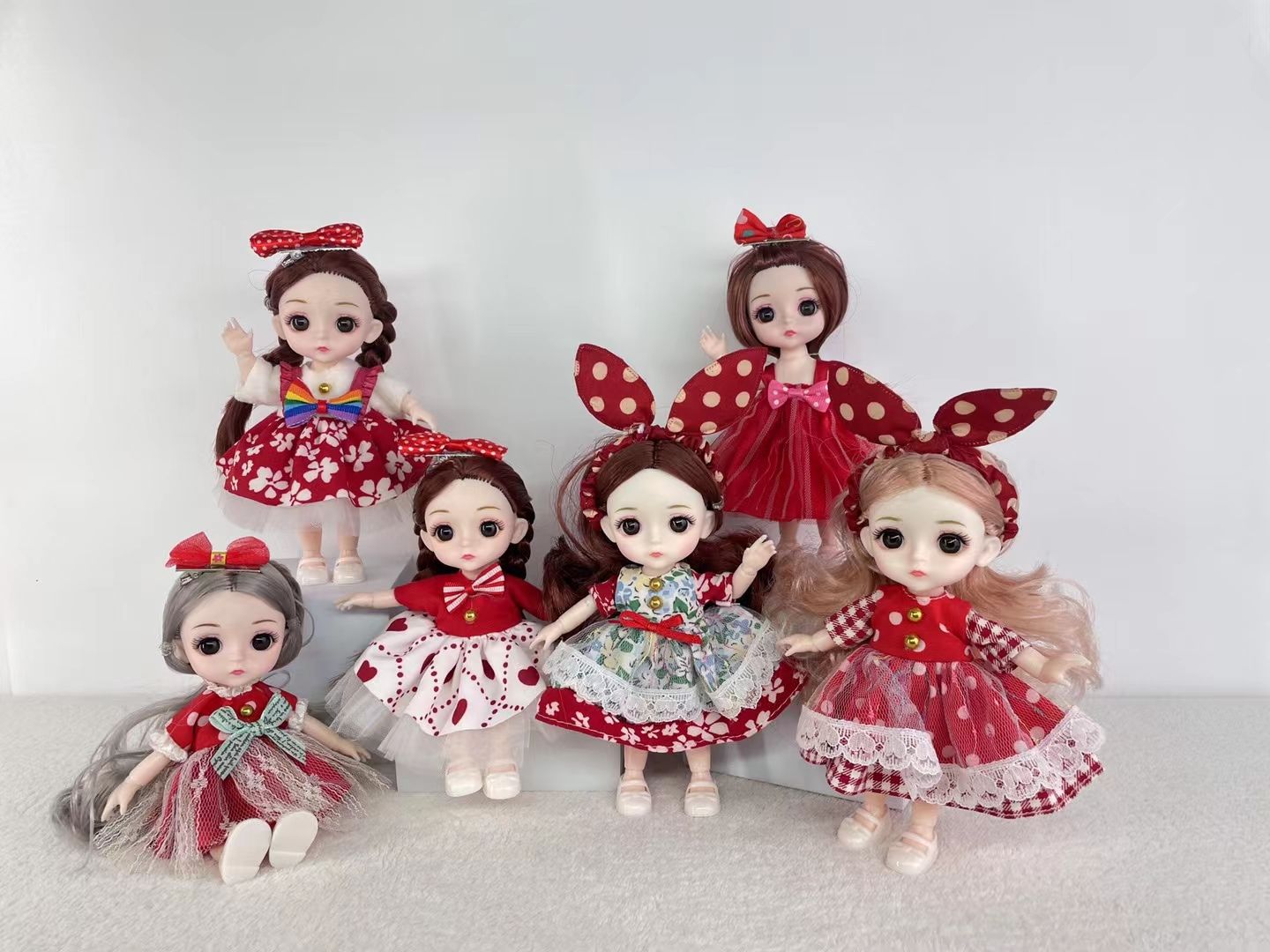 8分17厘米芭比娃娃套装可爱公主玩具女孩衣服可换装13关节 款式随机发放 女孩子玩具礼物详情图4