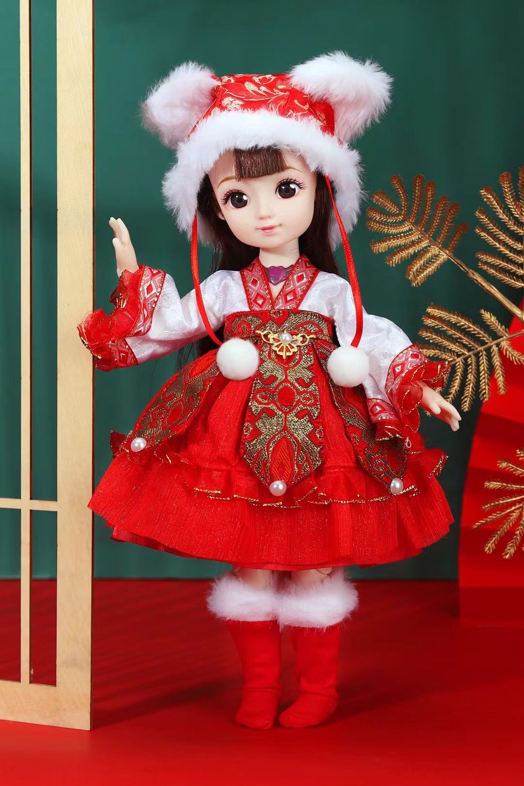 The limited edition New Year smart doll can tell stories and sing. The New Year gift clothes for girls are exquisite detail image 8