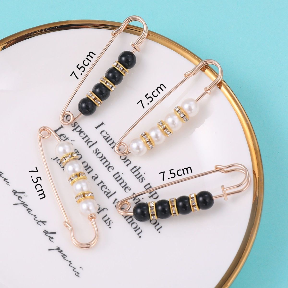 A must-have for making waist and waistband slimmer, a leak-proof buckle, a cinching pin to secure clothes, and a pearl brooch as a summer collar accessory details Picture