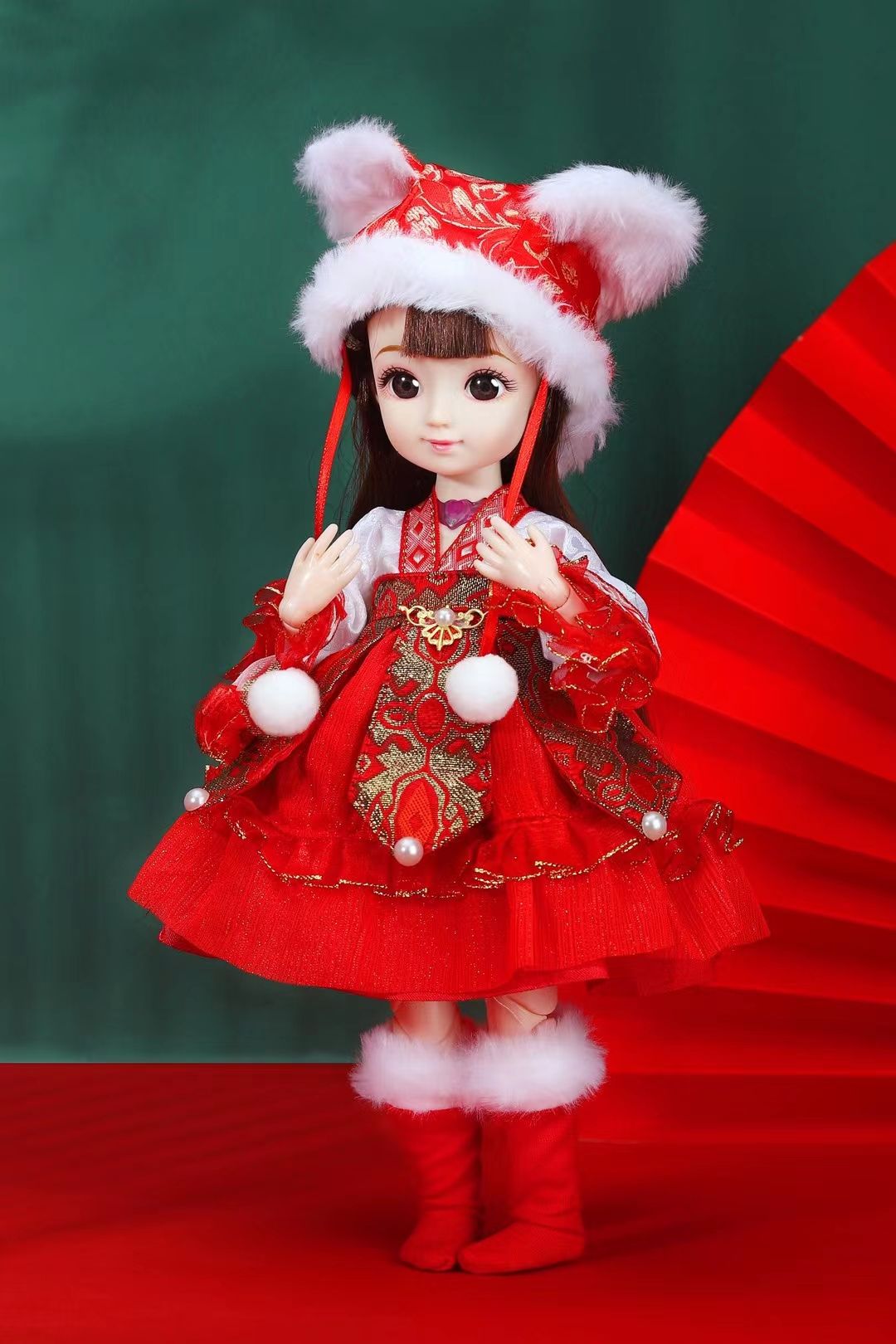 The limited edition New Year smart doll can tell stories and sing. The New Year gift clothes for girls are exquisite detail image 7