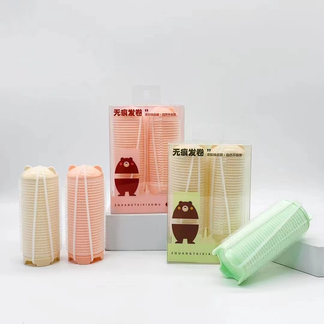 Self-adhesive curling iron, built-in air bangs, figure-eight hair curler, hollow curling, fluffy hair cartoon curling tube detail image 2