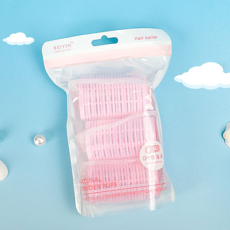 3-piece bagged large household hair curls, self-adhesive curling tubes, fixed curls, lazy and fluffy curls, figure-eight bangs