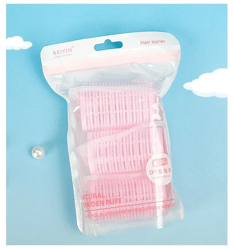 3-piece bagged large household hair curls, self-adhesive curling tubes, fixed curls, lazy and fluffy curls, figure-eight bangs detail image 7
