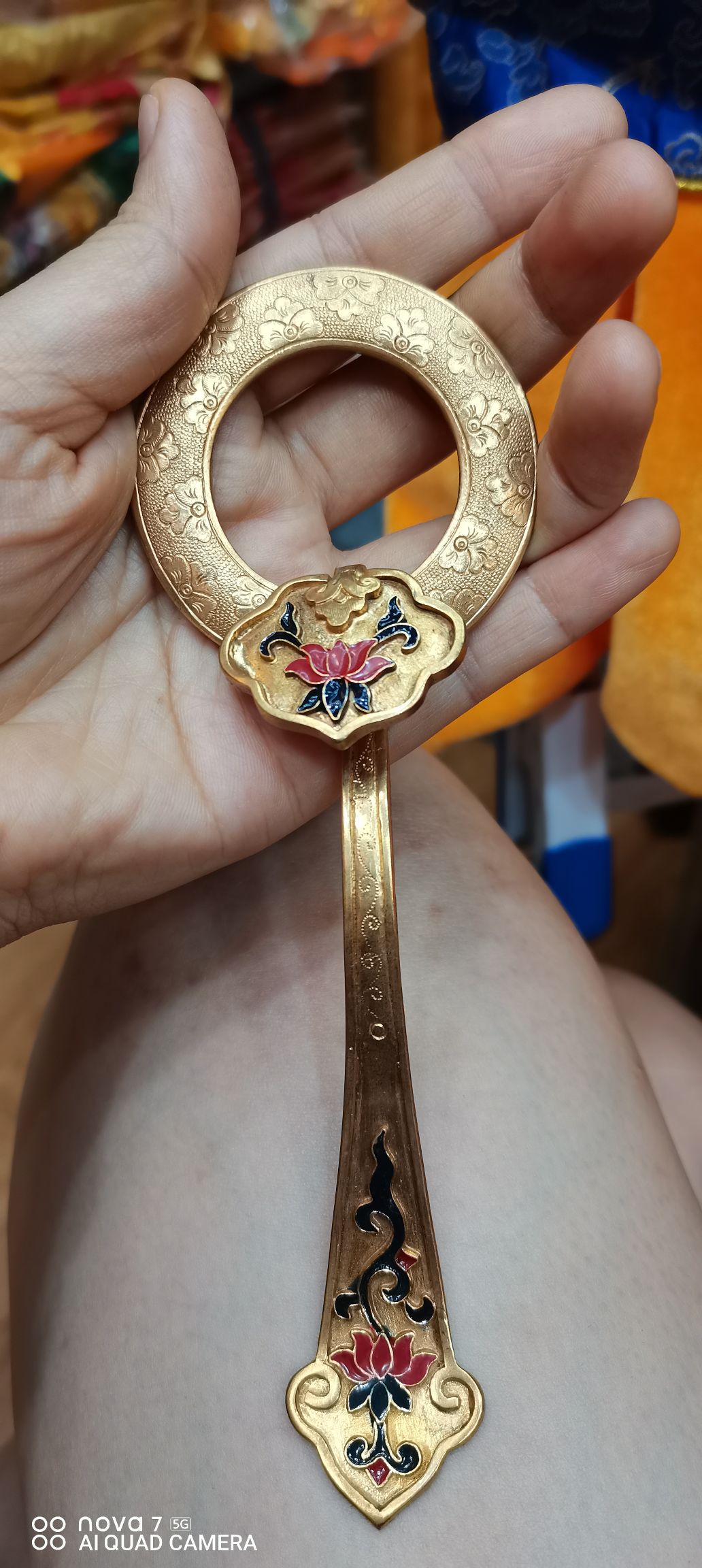 祥晟堂佛具：纯铜渡真金衣扣  纯铜渡真金白银衣扣详情图5
