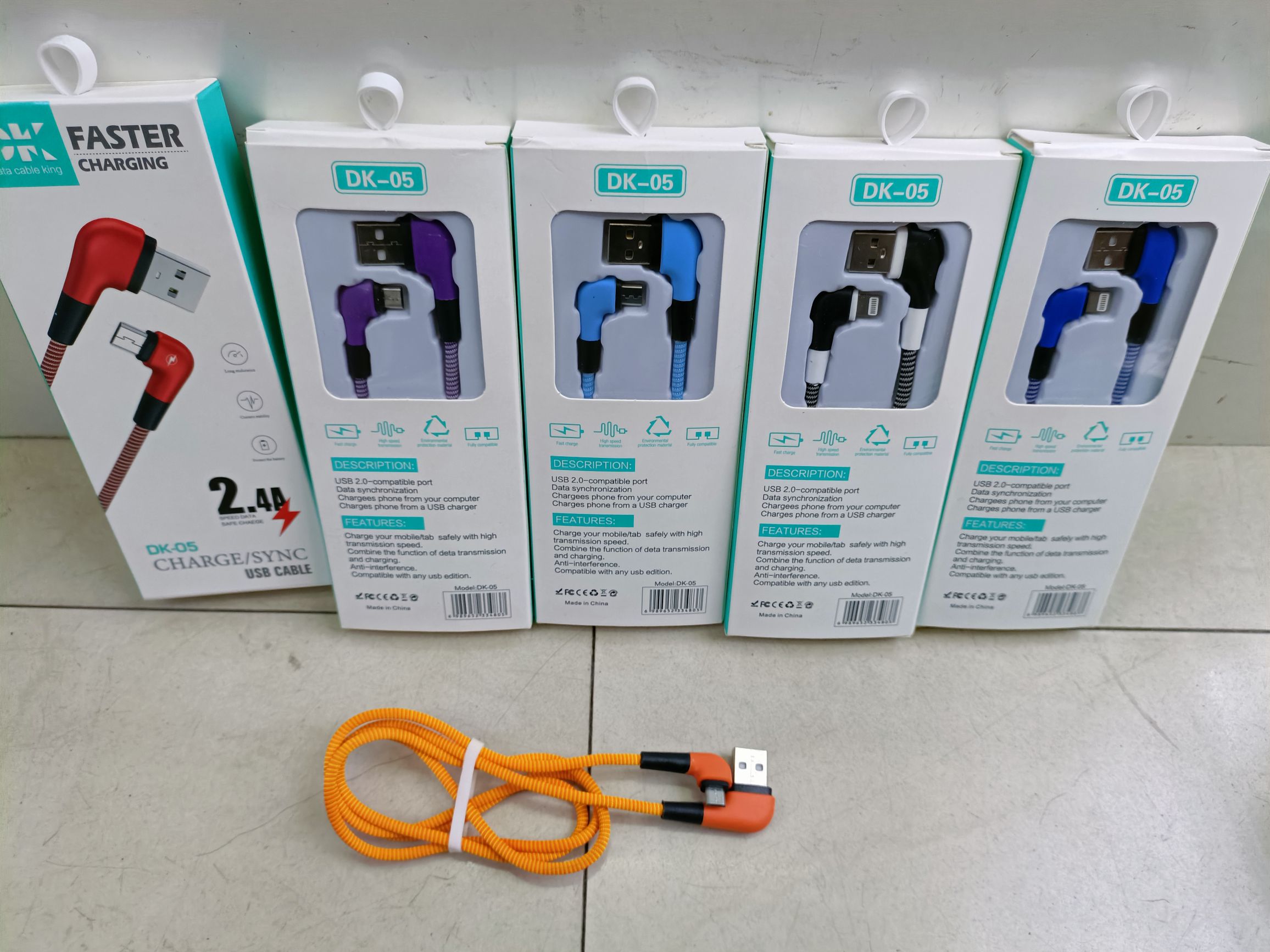 双弯头数据线/手机数据线产品图