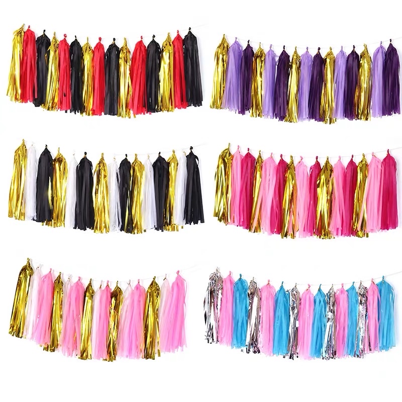 Colored paper tassels Specification image