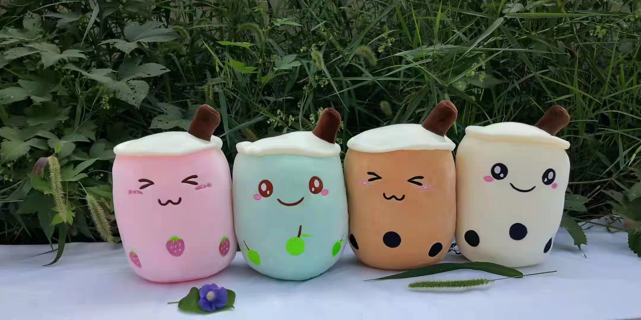 7-inch milk tea cup pendant plush toy polyester 1
