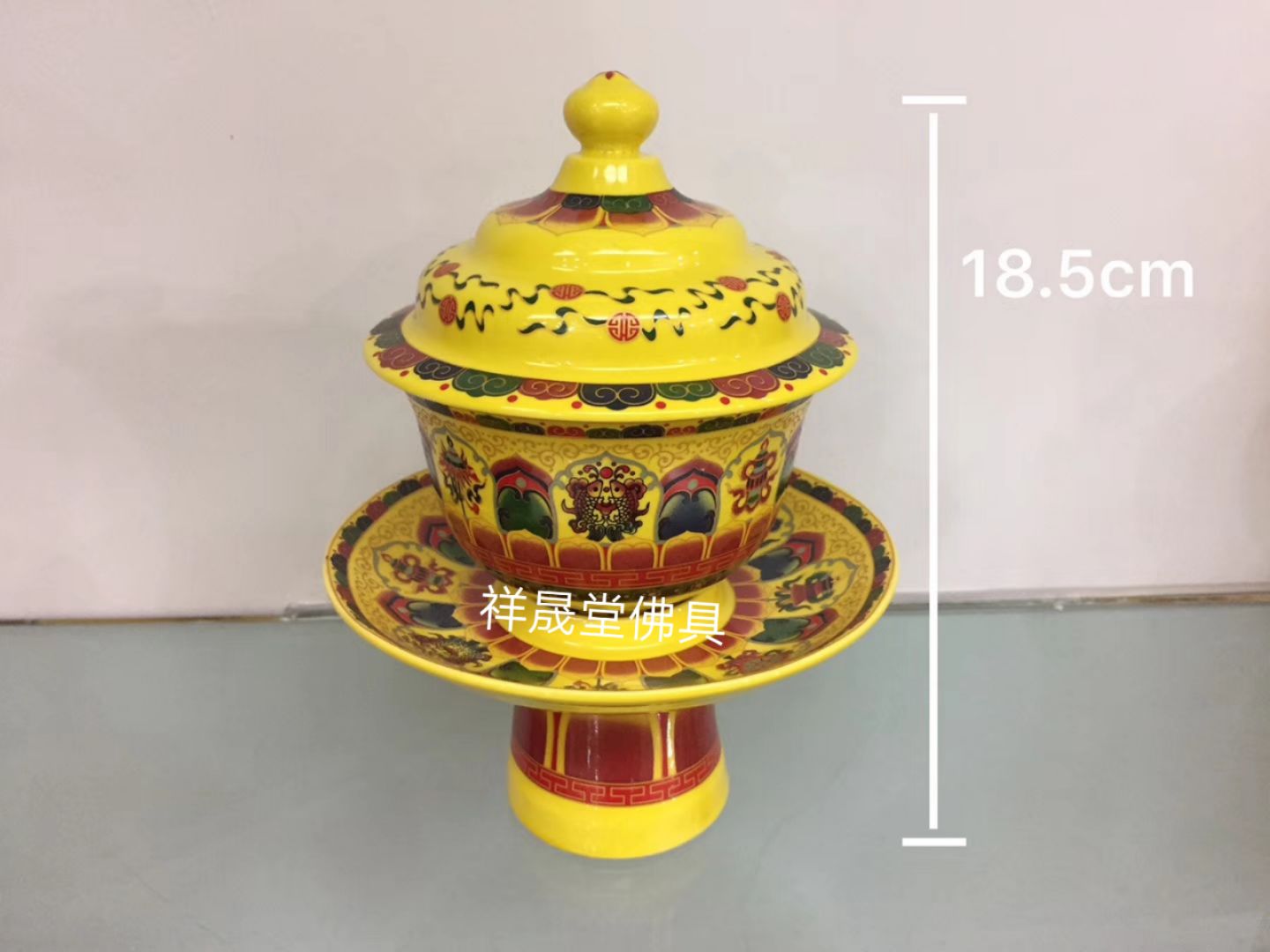 祥晟堂佛具：潮州瓷器，陶瓷供碗浮雕工艺详情图8