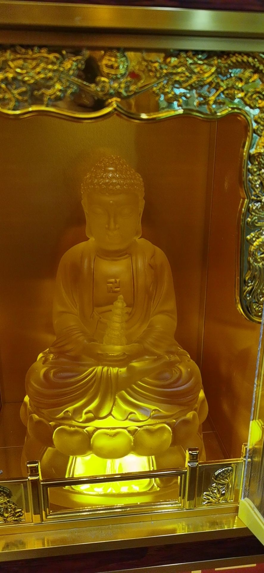 Yiwu Helian Cultural Products Co., LTD. Handicrafts - Glazed Buddha Statue Series 07-5 for Home Support Specification image