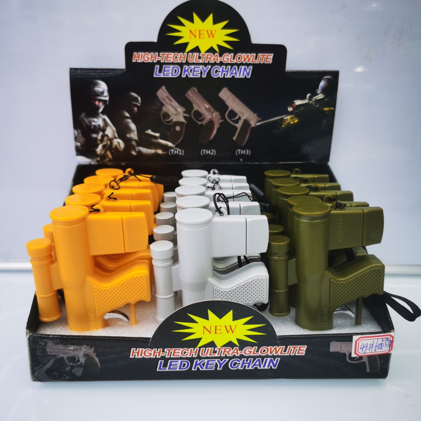 Laser toys, laser three-in-one function LED flashlight, laser light whistle detail image 2