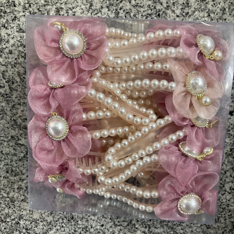 Purple beaded fish clip