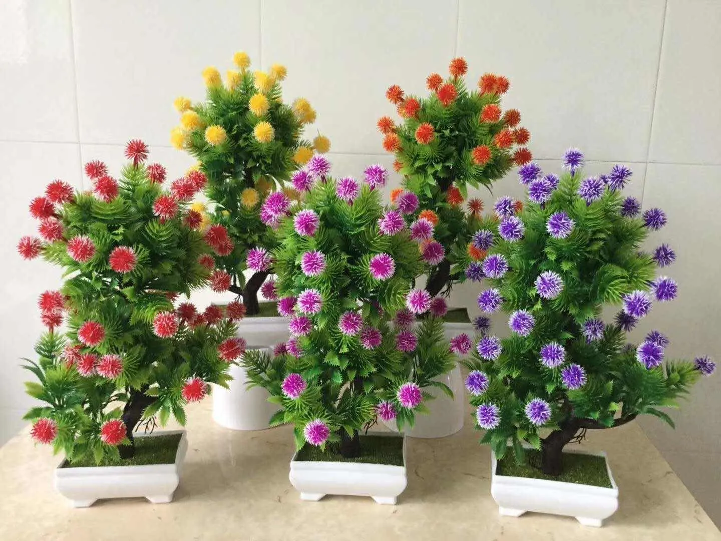 春天花园仿真花用塑料花硅胶人造花装饰摆设细节图