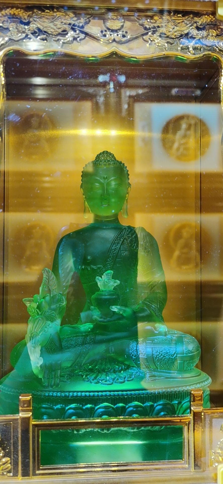 Yiwu Helian Cultural Products Co., LTD. Handicrafts - Glazed Buddha Statue Series 07-5 for Home Support Item Picture