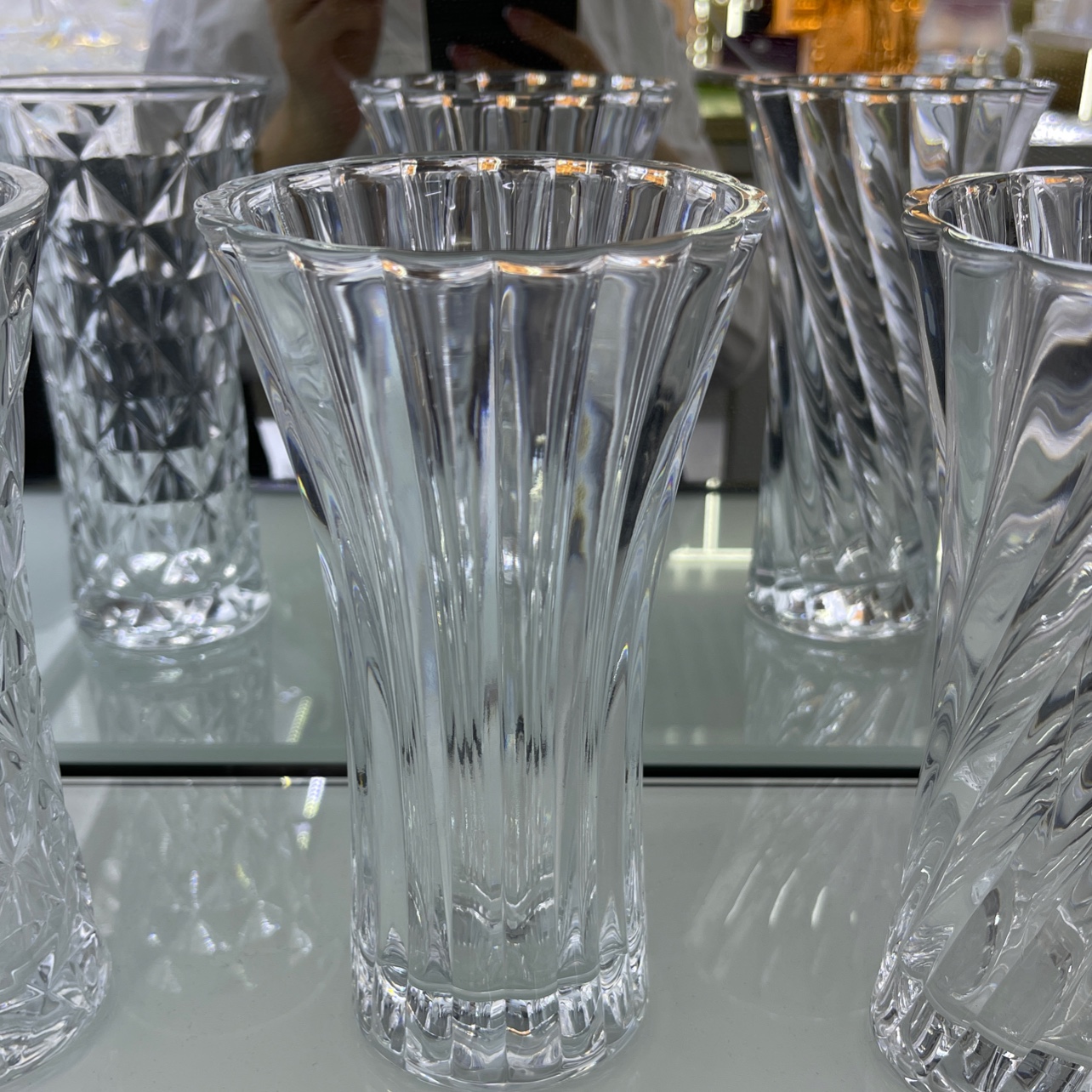 国际商贸城一区市场荣山玻璃水晶花瓶摆件插花送礼荣山玻璃013