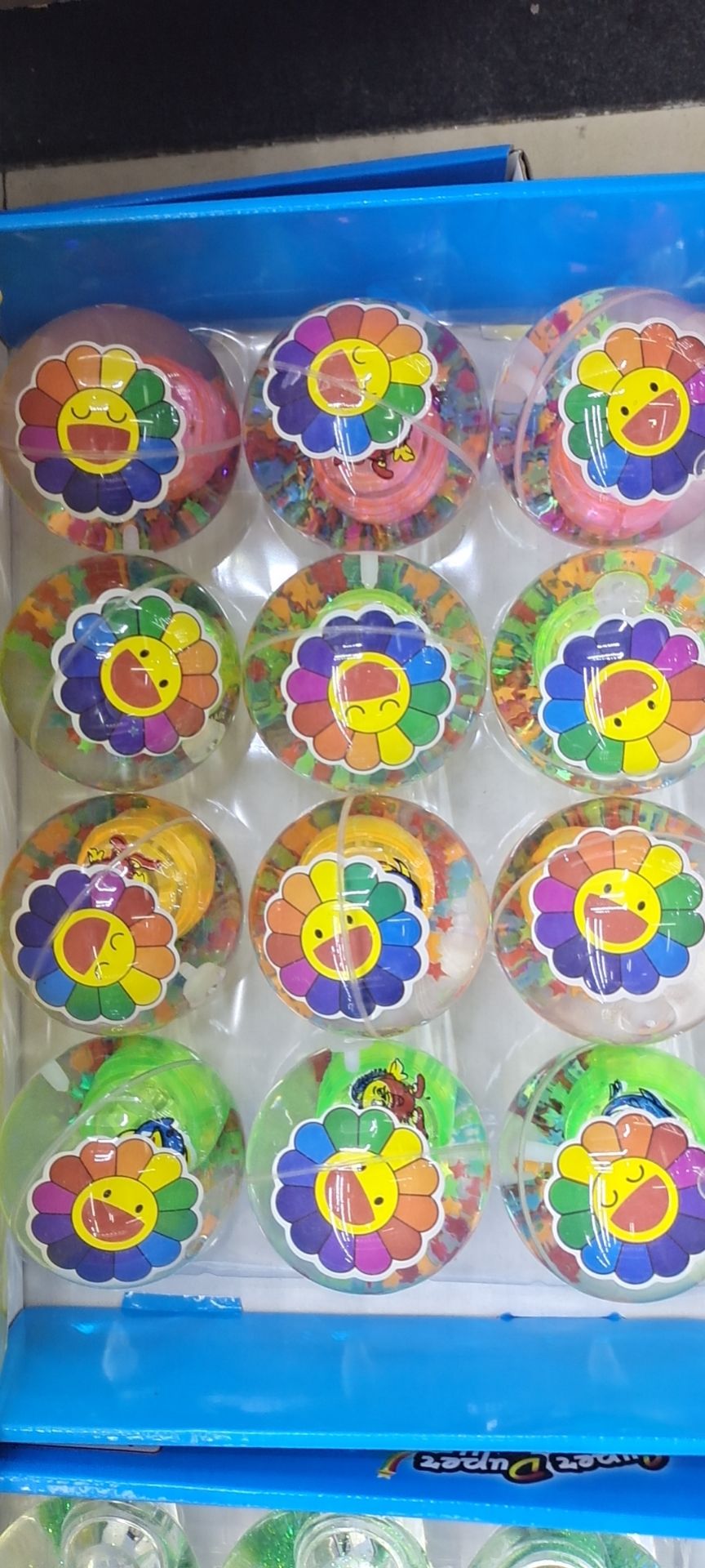 65MM sunflower smiling face card Flashing bouncing water ball detail image 2