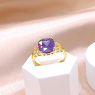 紫色锆石戒指