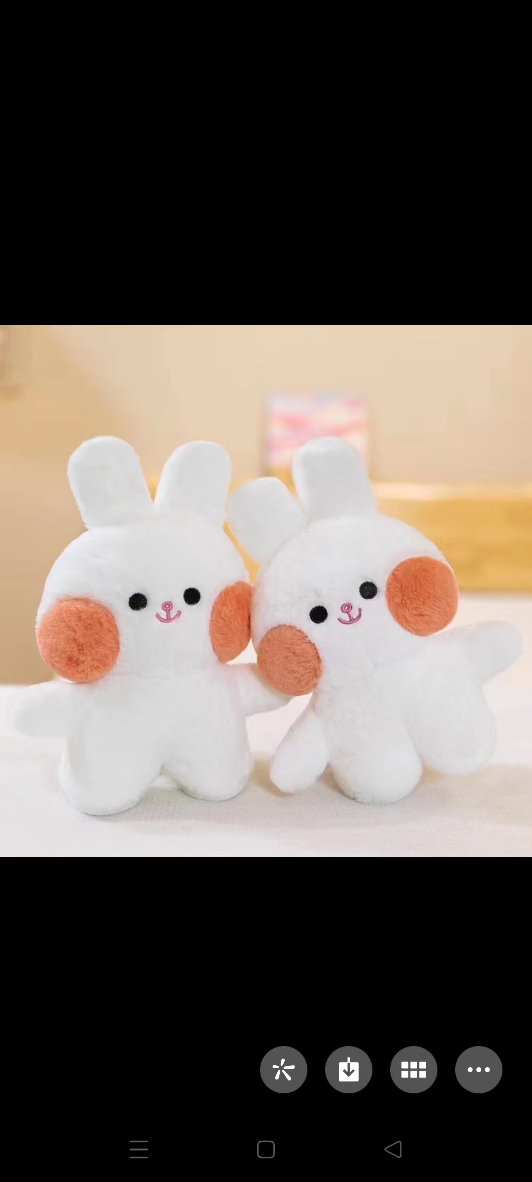 Plush toy sun-dried red rabbit polyester 1