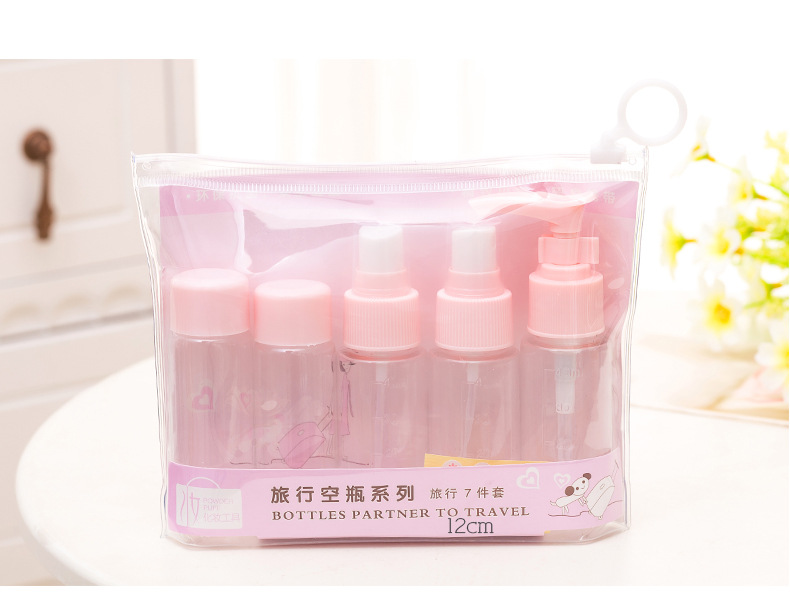 Portable travel sub-bottling 7-piece set of skin care products sample sub-bottling details Picture