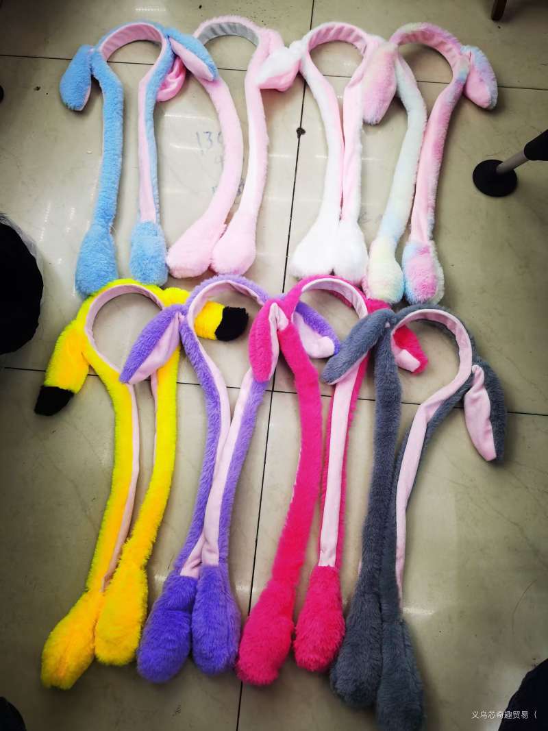 Xinqiqu white plush toy doll chair in the shape of Shirley Rose, with ears that can move, airbag headbands that slowly rebound, cute and comfortable 1168 Specification image