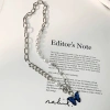 Sweet and cool InS-style patchwork bow pendant pearl necklace women's summer fashion collarbone chain 2022 new trend Application Scenario